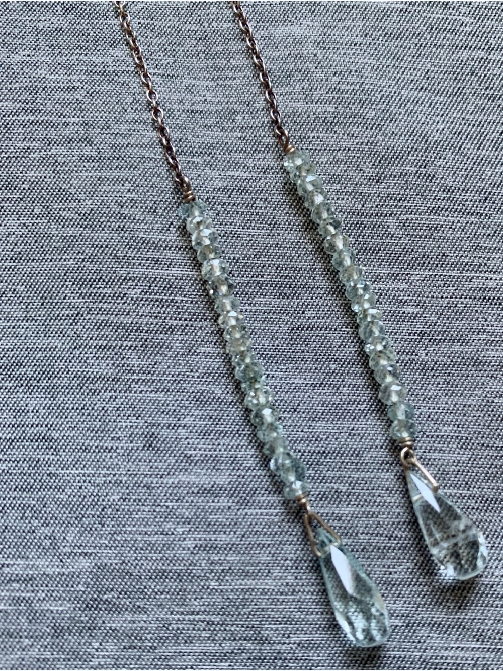 Chan Luu Threader Earrings - Aquamarine - Picture 2 of 8